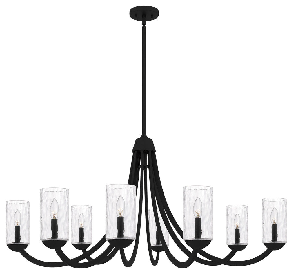 Quoizel ALD5045 Allard 8 Light 45"W Taper Candle Style Chandelier - Matte Black