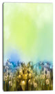 White Flowers Garden in Soft Color, Floral Canvas Art Print, 16"x32"