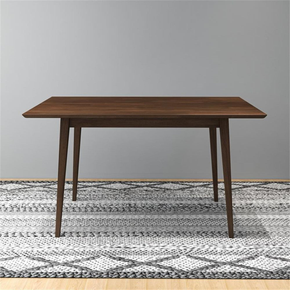Pemberly Row Mid-Century Modern 47" Rectangular Solid Wood Dining Tabl