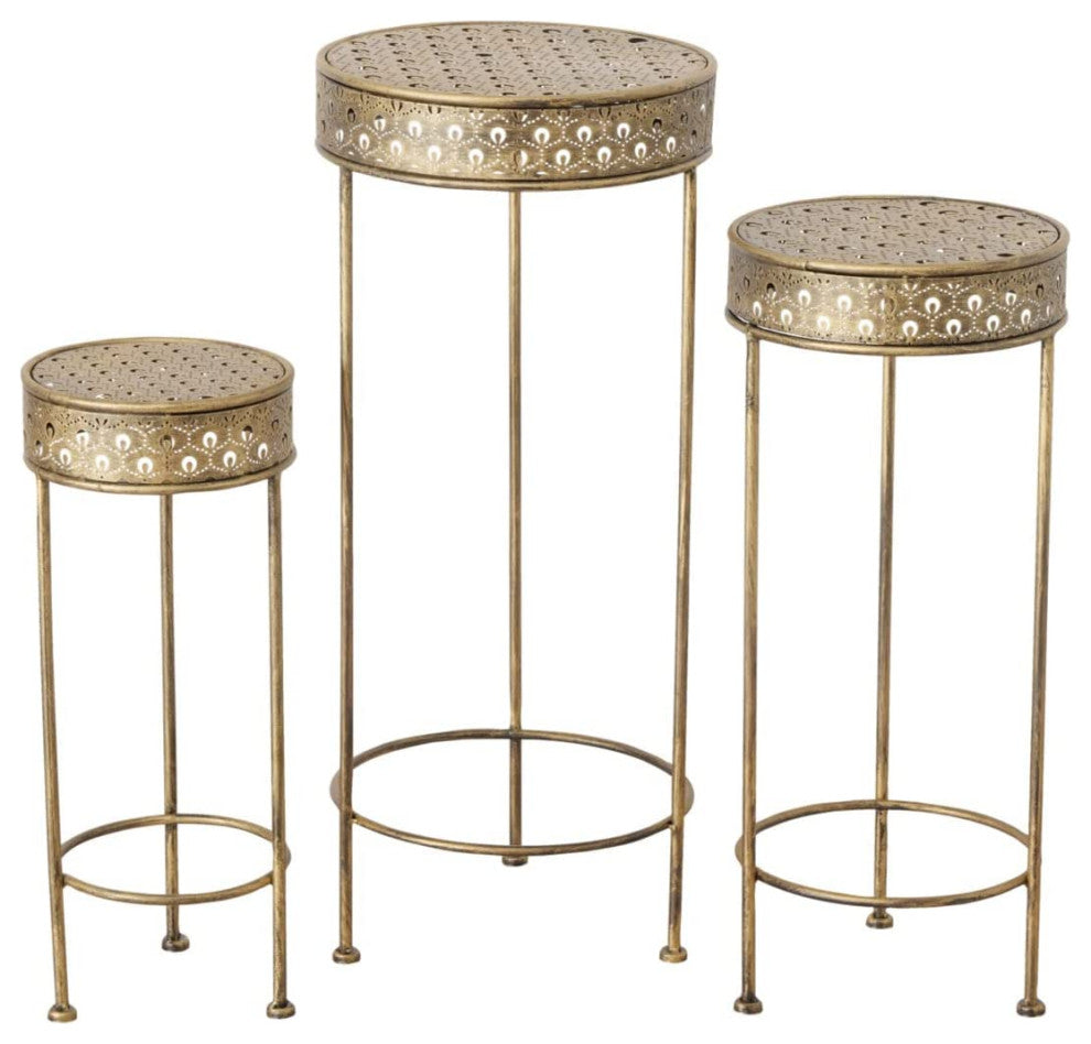 3 Piece Pedestal Plant Stand, 28"