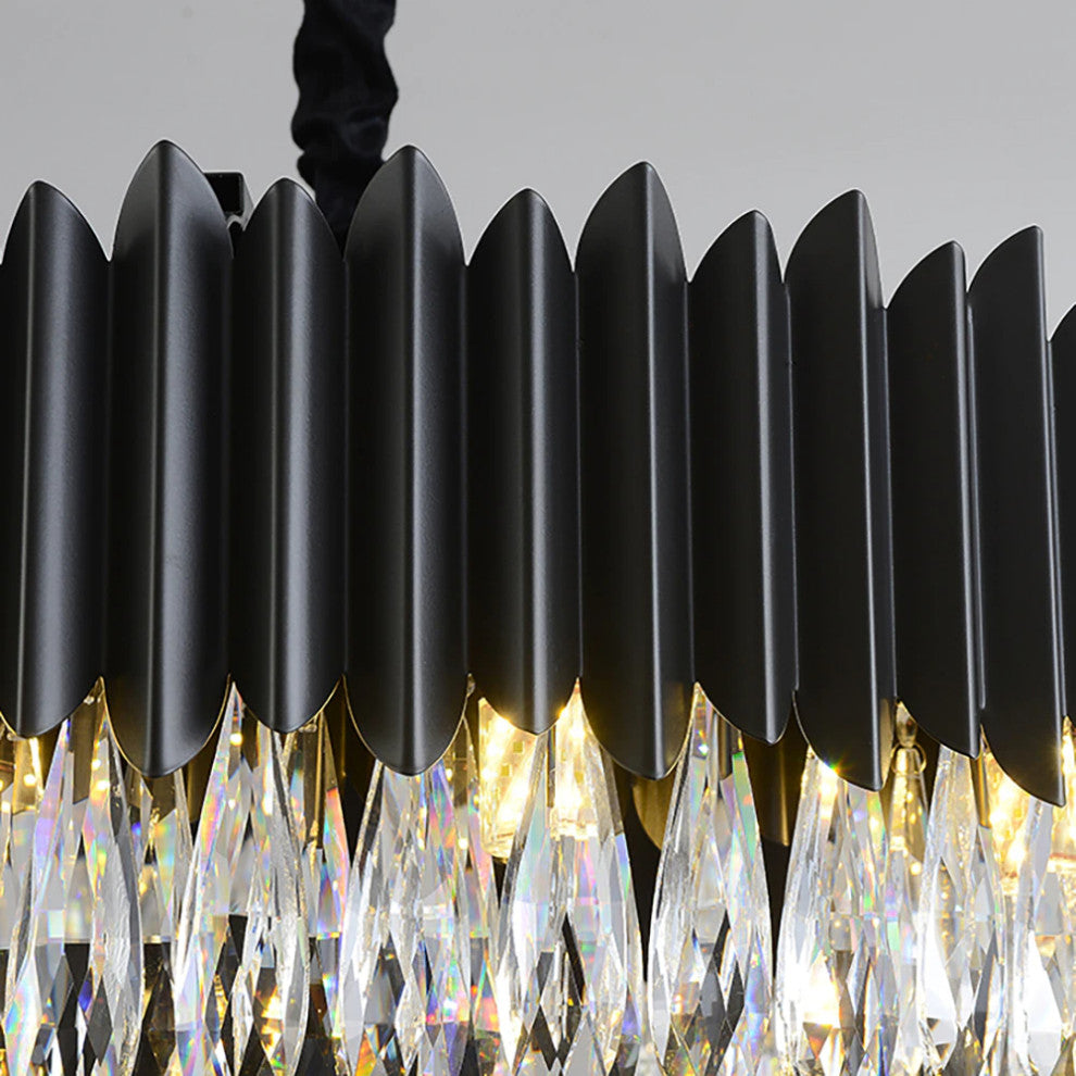 Lugano Crystal Chandelier, Diameter 37"
