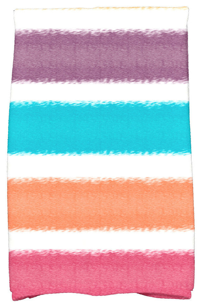 18"x30" Fun in the Sun, Stripe Print Kitchen Towel, Yellow