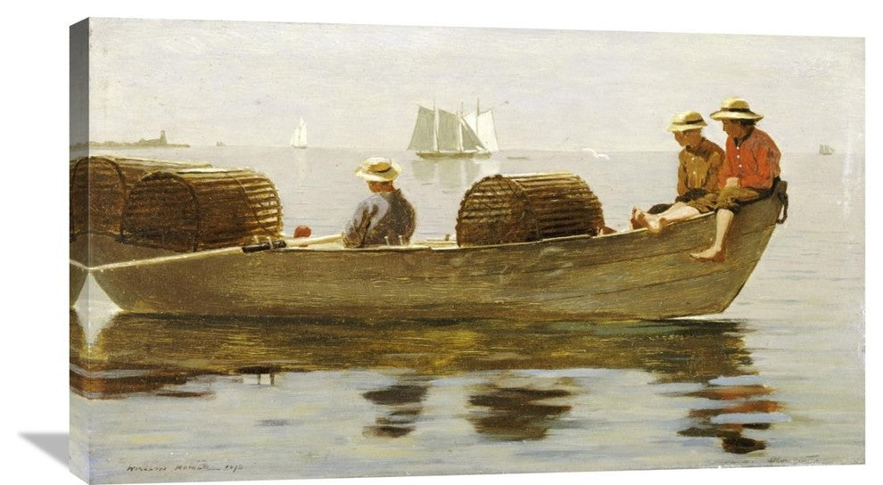 "Three Boys In a Dory" Artwork, 36" x 21.2"