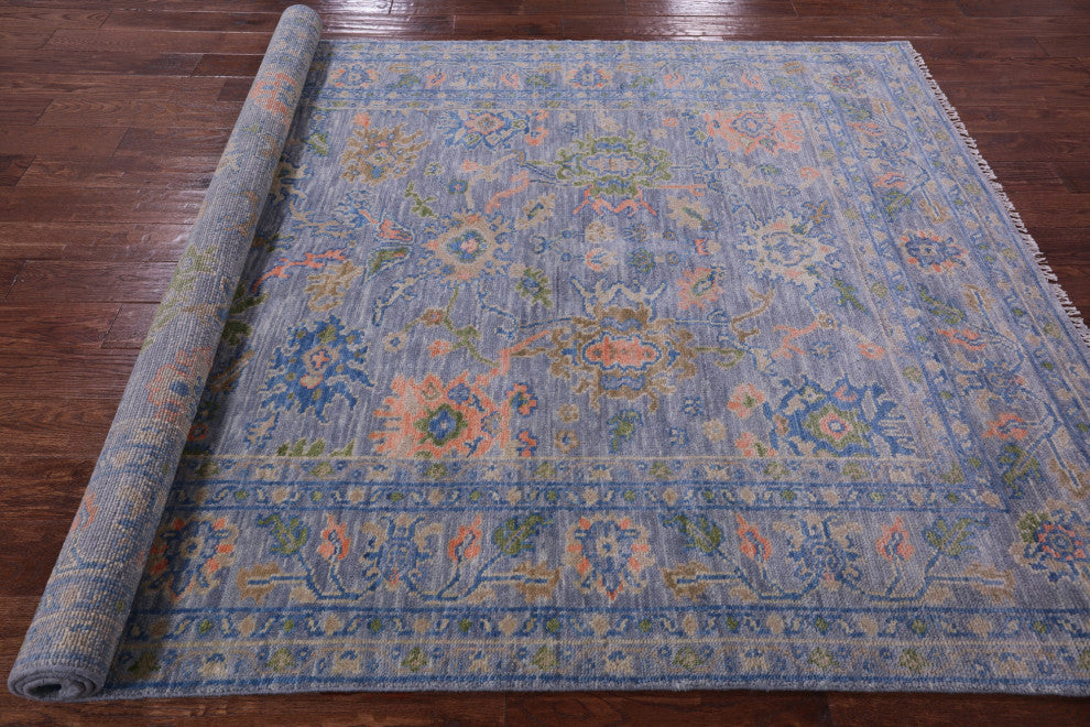 Turkish Oushak Handmade Wool Rug 6' 1" X 8' 9" - Q15479