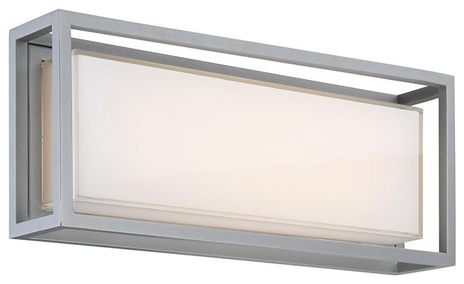 Modern Forms Framed 20" LED Outdoor Wall Light, Graphite