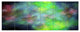 Green Blue Sky with Stars, Abstract Canvas Art Print, 70"x28", 6 Panels