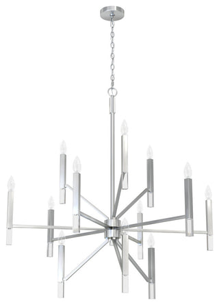 Hunter Sunjai Brushed Nickel 12 Light 3-Tier Chandelier Light