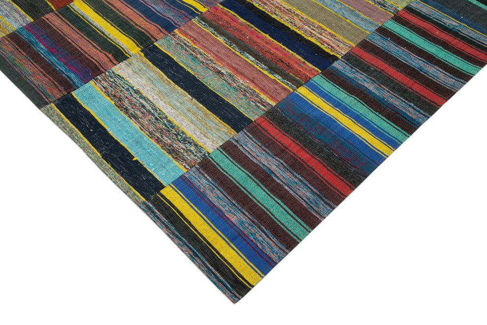 Rug N Carpet - Handmade Oriental 5' 11'' x 9' 7'' Rustic Patchwork Kilim Rug