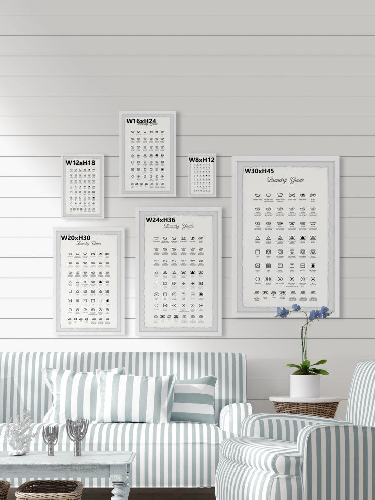 "Laundry Guide II" Framed Painting Print, 24x36