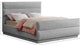 Paxton Chenille Fabric Upholstered Bed, Gray, King