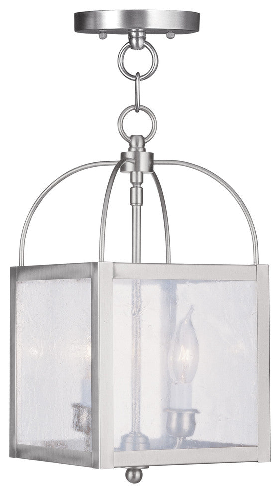 Livex 4045-91 2-Light Chain Hang/Ceiling Mount, Brushed Nickel