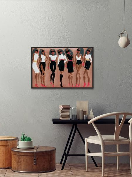 "Scintillation" Floater Framed Painting Print on Canvas, 45"x30"