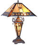 CHLOE Tristan Tiffany-style 1 Light Double Lit Table Lamp 16" Wide