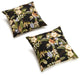 Blazing Needles 17" Outdoor Knife Edge Throw Pillows, Set of 2, Freeport Ebony