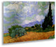 Vincent van Gogh ''Wheatfield'' Floating Brushed Aluminum Art, 22x16