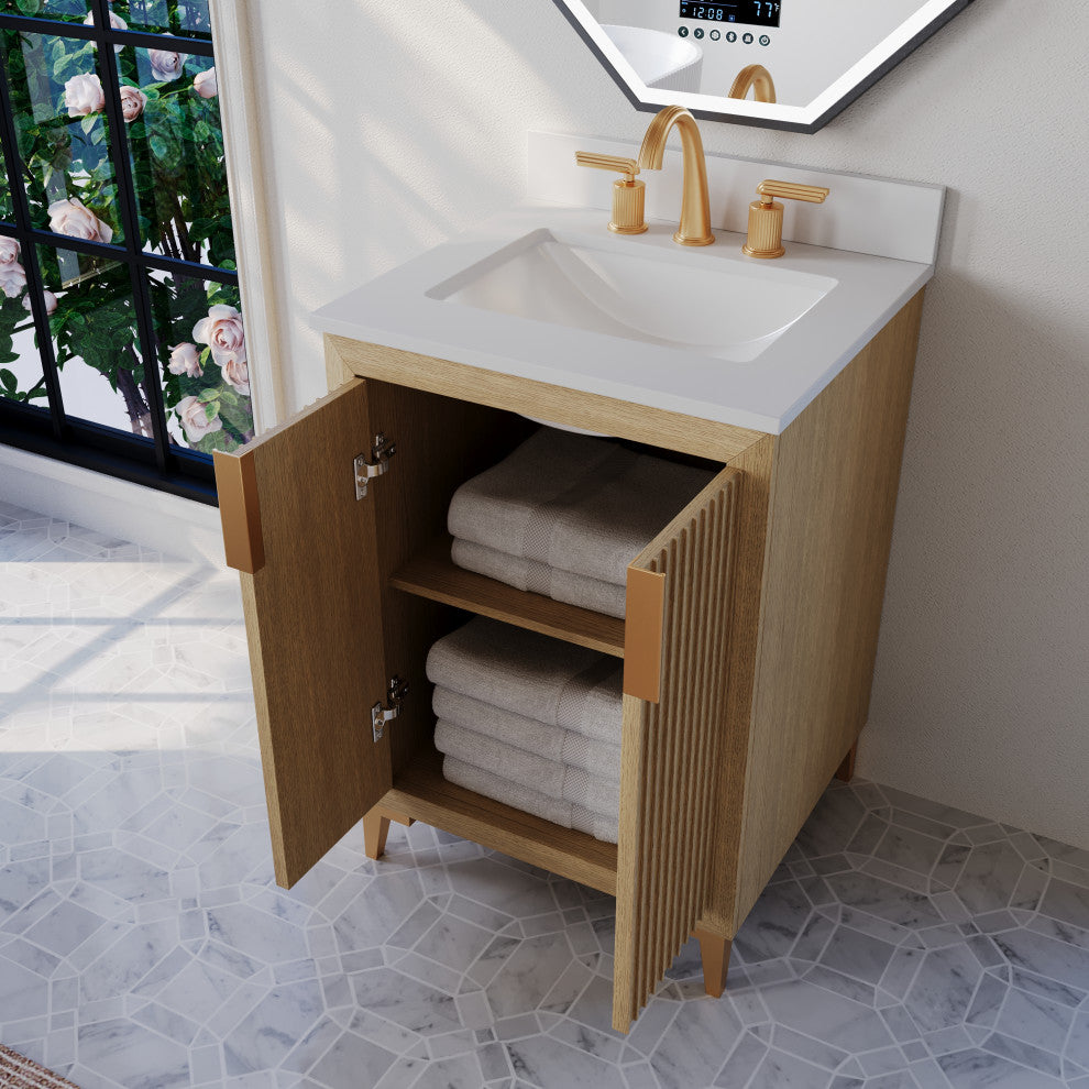 Turlington Bath Vanity Set, Oak, 24"