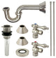 Kingston Brass Plumbing Sink Trim Kitchen With Drain and P Trap, Brushed Nickel