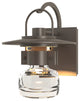 Mason Small Outdoor Sconce, Coastal Dark Smoke Finish, Clear Glass