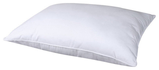 Cottonpure Multi-Position Sustainable Feather & Cotton-core Bed Pillow, White, J