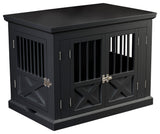 Triple Door Dog Crate, Black, Medium