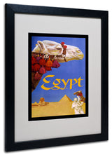 'Egypt Camel' Matted Framed Canvas Art by Vintage Apple Collection