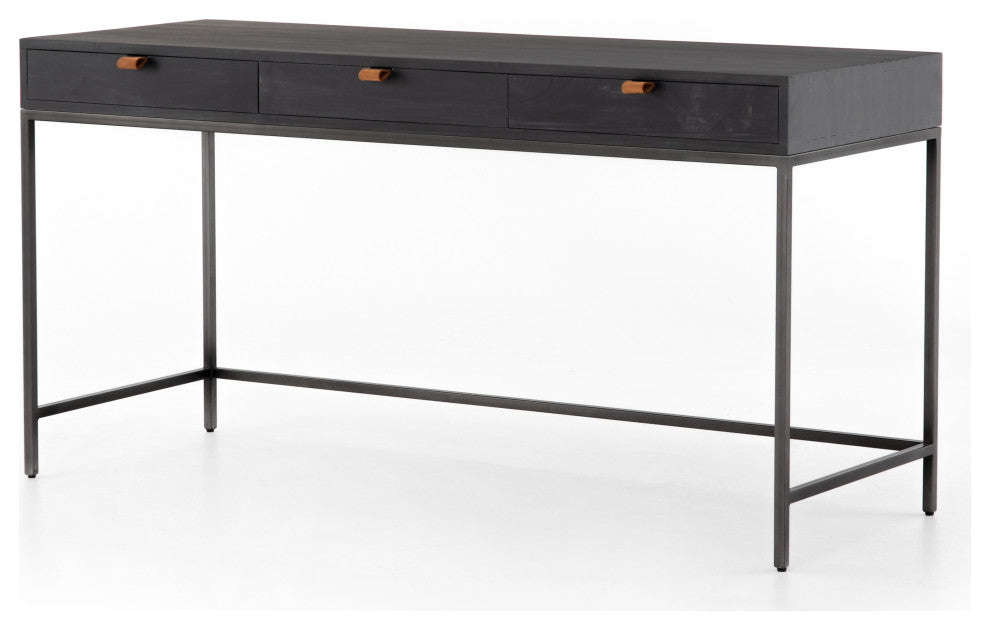 Trey Modular Writing Desk-Black Wash Pop
