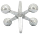 Silver Metal Jacks Decor, 5"