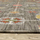 Leoness Floral Puffs Indoor Area Rug, Grey, 2' x 6'