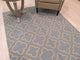 Blue Transitional Geometric Reversible Modern Moroccan Kilim Area Rug