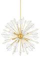 8 Light Chandelier, Aged Brass