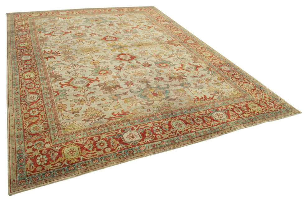 Rug N Carpet - Hand-Knotted Oriental 8' 7" x 11' 7" Decorative Oushak Area Rug