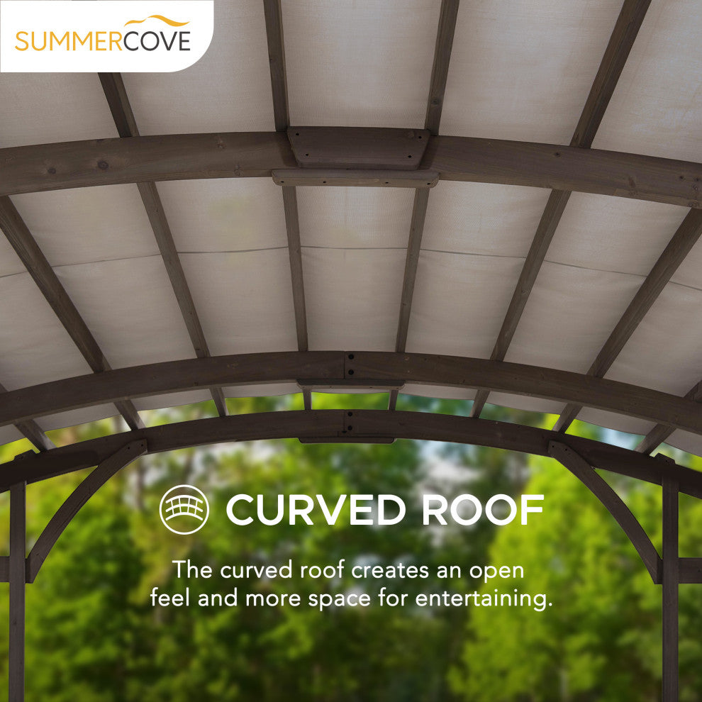 SummerCove Bellucci 10'x14' Cedar Framed Arched Pergola