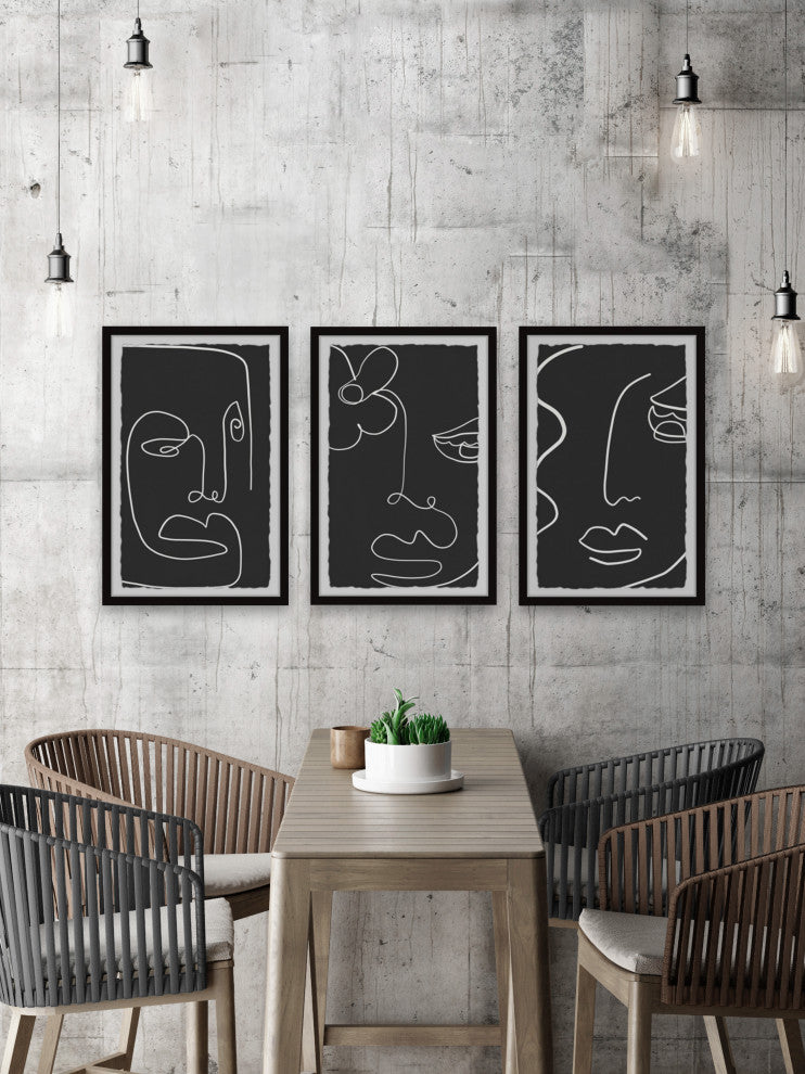 Future Beauties Triptych, Set of 3, 8x12 Panels