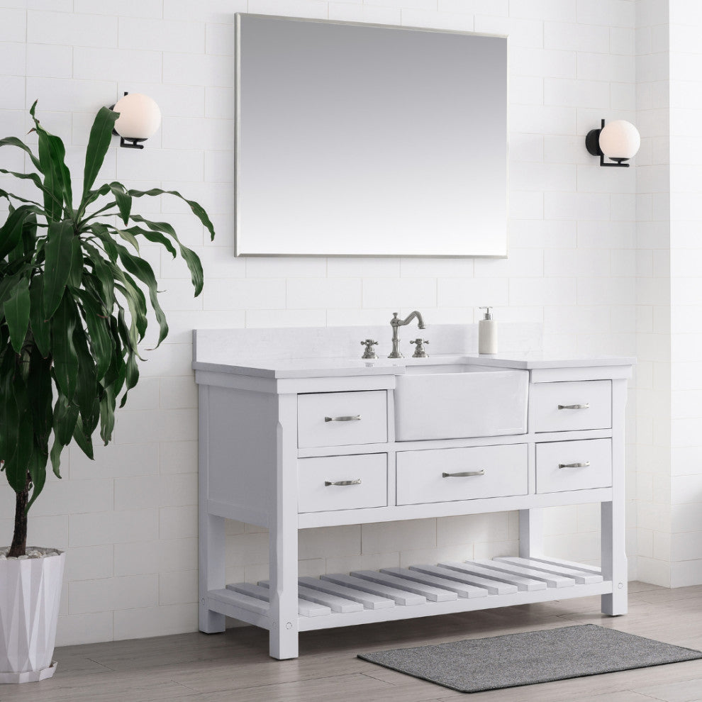 Wesley 54" Bathroom Vanity, White