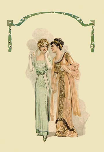 Gossiping at the Party - Fine Art Giclee Print 24" x 36"
