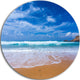 Serene Atlantic Seashore Portugal, Seashore Disc Metal Wall Art, 36"