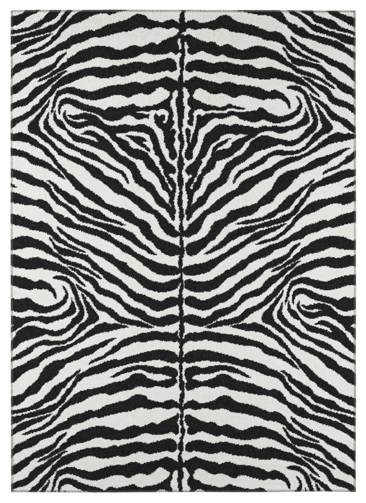 Indoor/Outdoor Mali ML1 Ivory Machine Washable 8' x 10' Rug