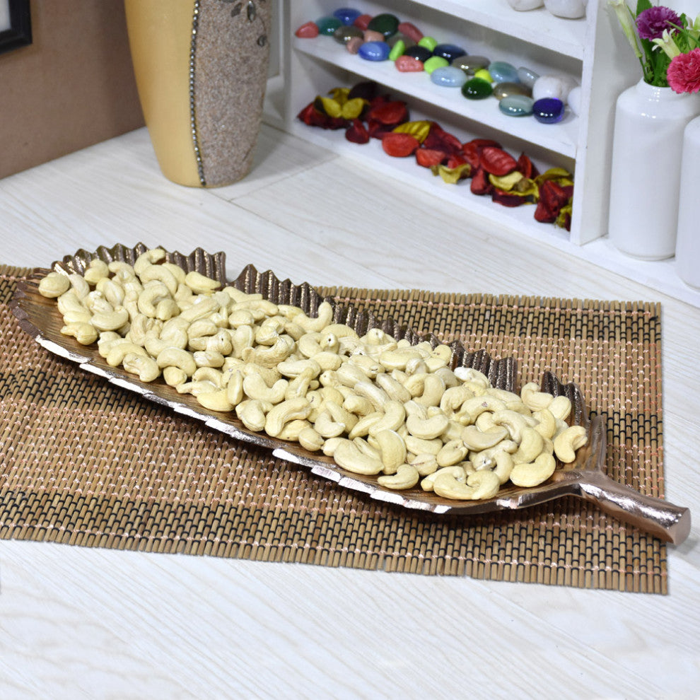 Handmade Decorative Aluminium Tray, Bronze Color Coated