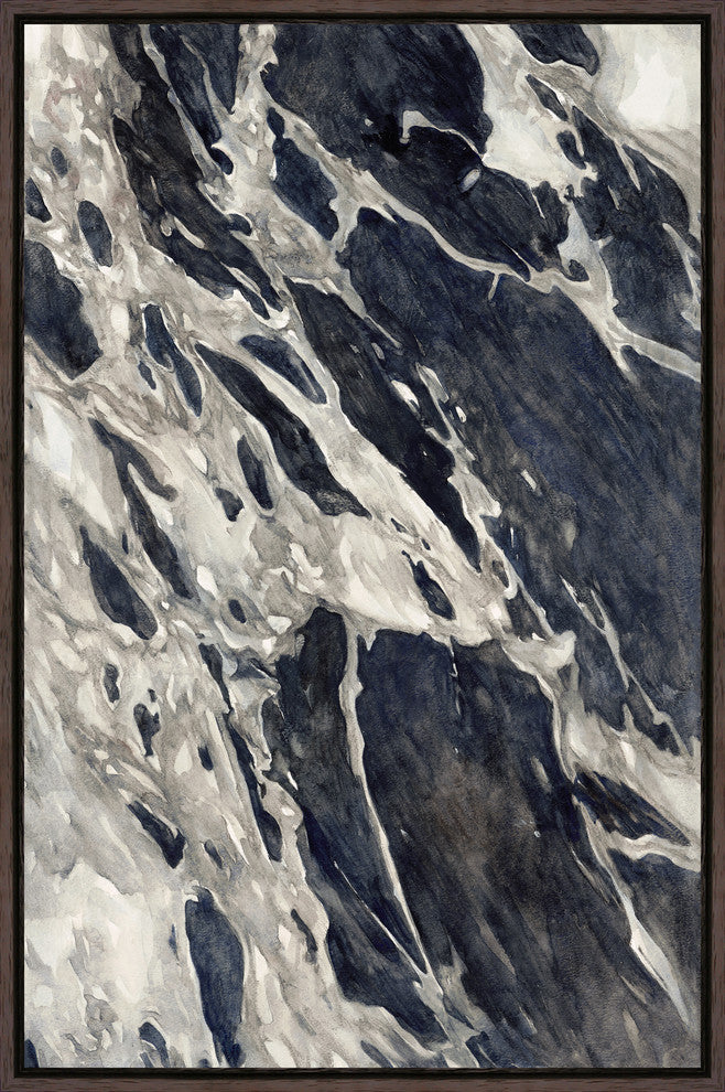 marbre IV, 31.25"x47.25", Espresso Natural Wood Gallery Floater