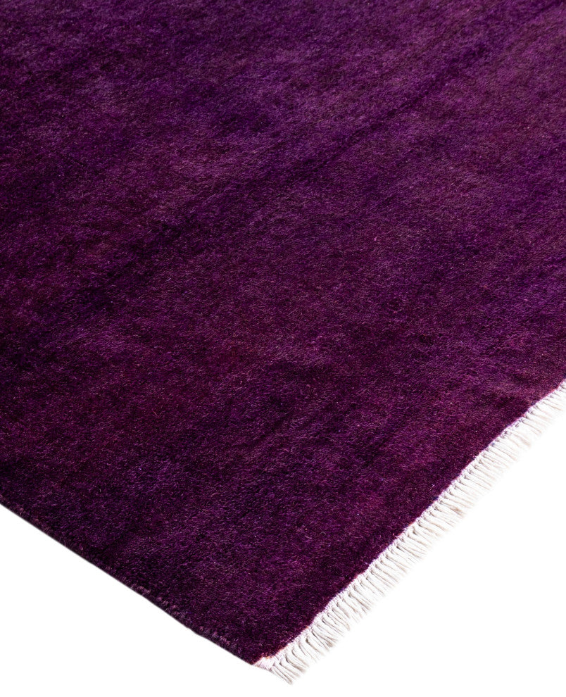 Overdyed One-of-a-Kind Hand-Knotted Area Rug Purple, 6' 1" x 9' 5"