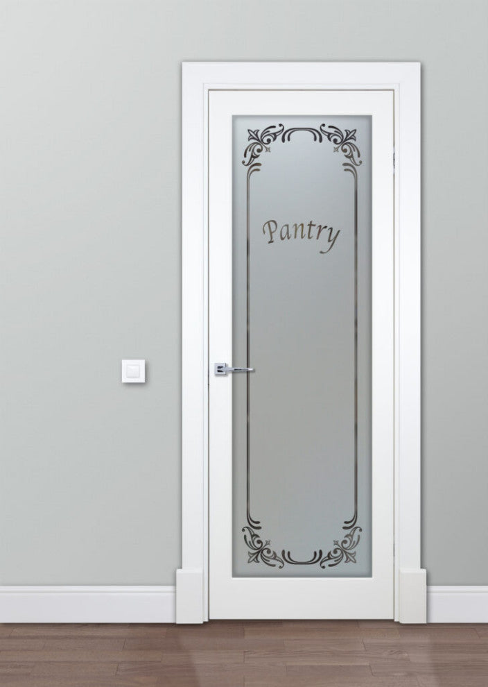 Pantry Door - Lenora - Primed - 24" x 96" - Knob on Right - Pull Open