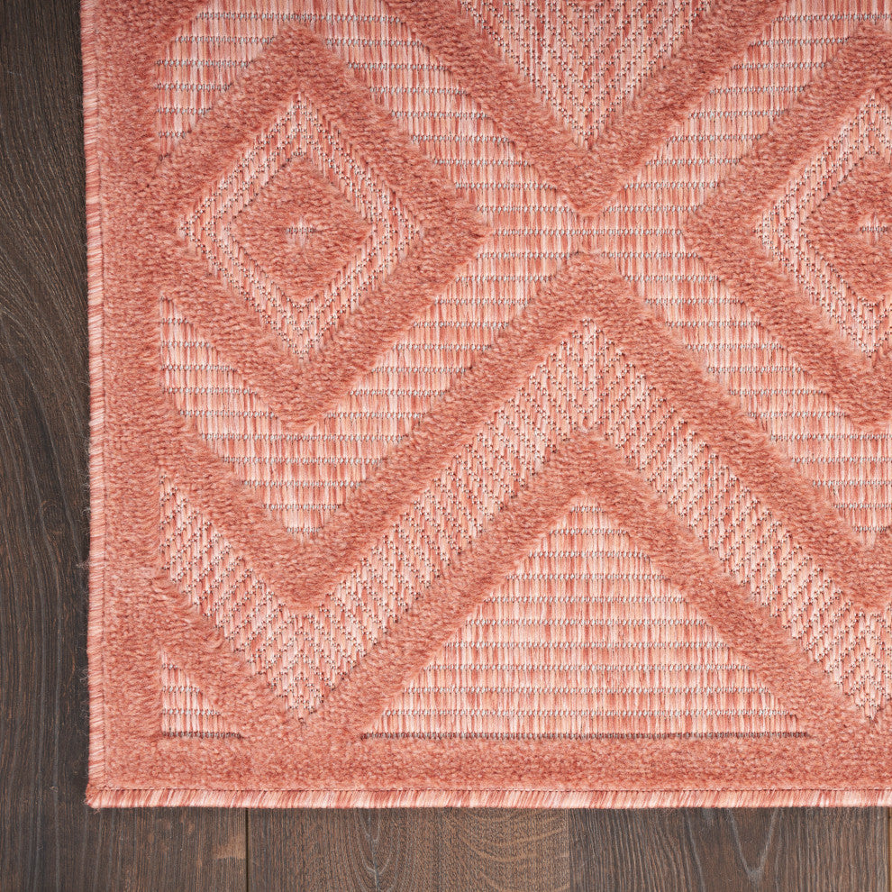 Nourison Versatile 6' x 9' Coral/Orange Modern Area Rug