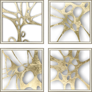 Splash of Gold I Artwork, 4-Piece Set