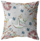 16" Gray Bird Decorative Suede Throw Pillow