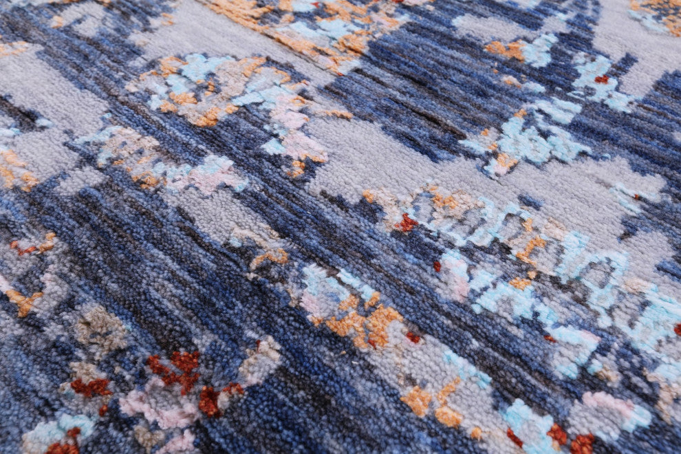 8' 1" X 10' 0" Persian Hand Knotted Wool and Silk Rug Q11794