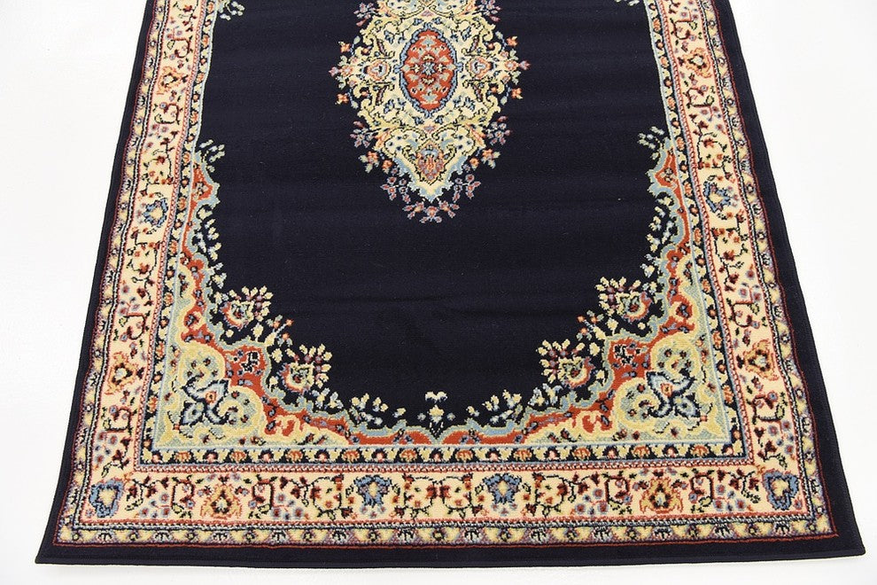 Unique Loom Navy Blue Washington Reza 4' 0 x 6' 0 Area Rug