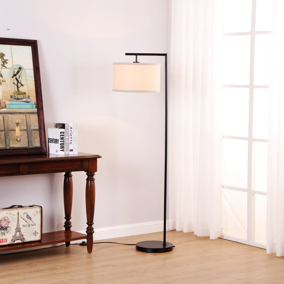 Brightech Montage Modern - Floor Lamp for Living Room Lighting, Black