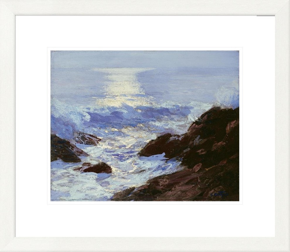 "Moonlight" Framed Digital Print by Edward Henry Potthast, 25x21"