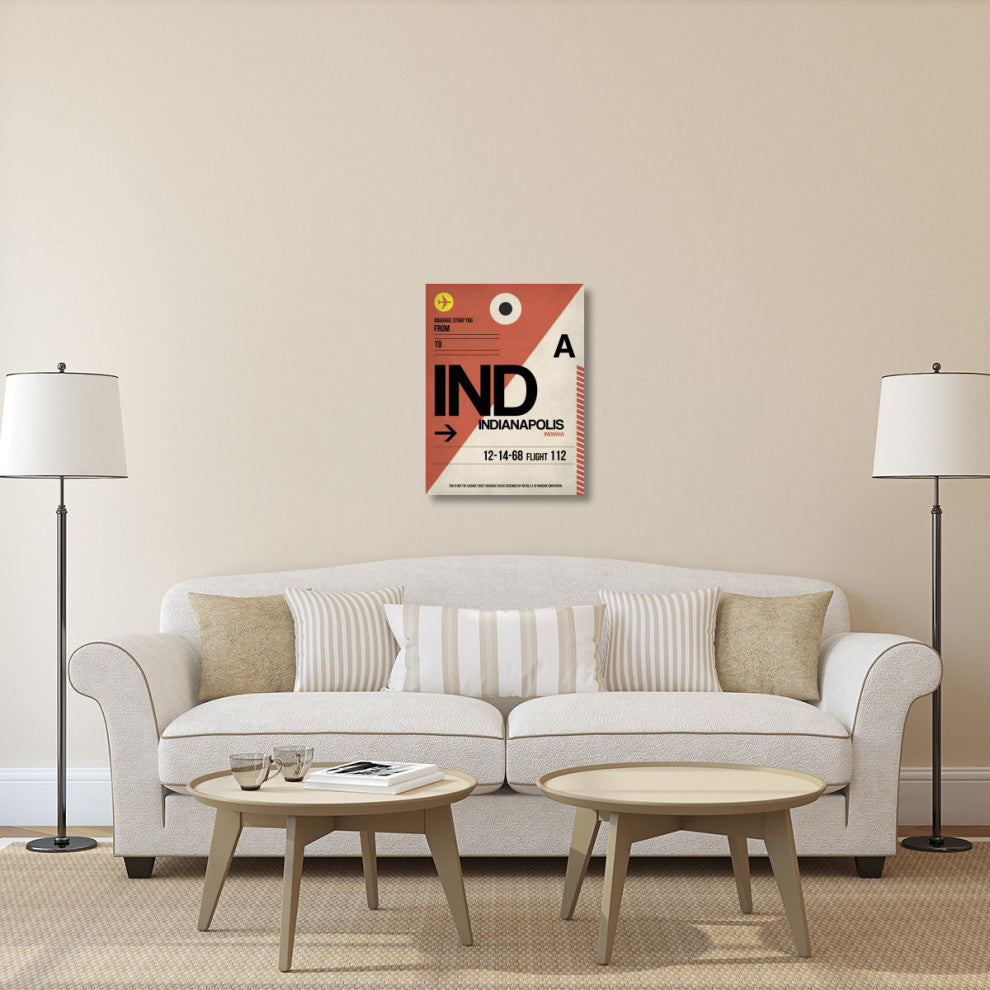 "IND Indianapolis Luggage Tag 1" Fine Art Print