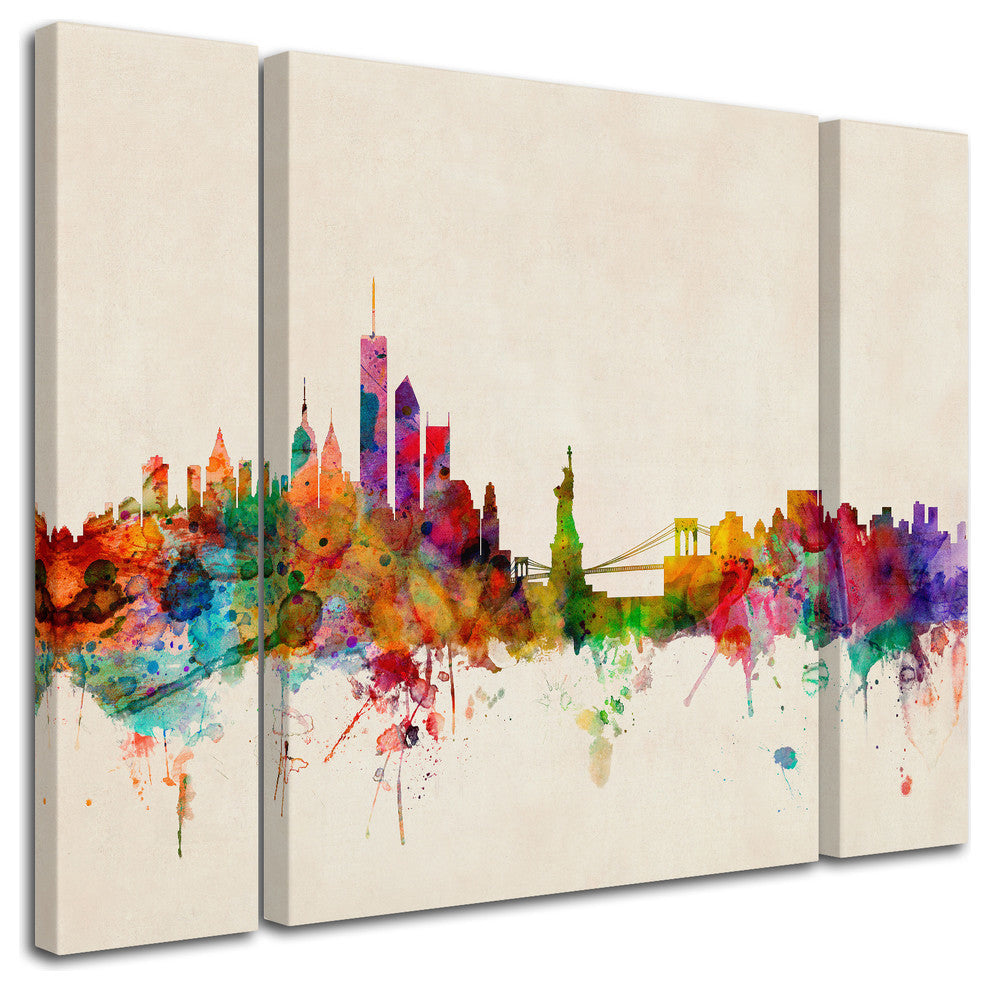 Michael Tompsett 'New York New York' Multi Panel Art Set, 32"x24"